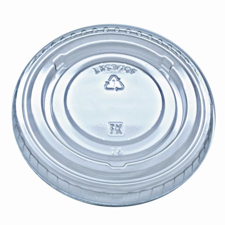 Fabri-Kal Kal-Clear/Nexclear Drink Cup Lids, Flat Lid with No Slot, Fits 9 to 10 oz Cold Cups, Clear, 2500PK 9508068